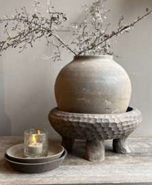 Houten Schaal Bewerkt op Pootjes