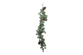 Zijde Guirlande Kerst Ceder met Dennenappels 122 cm