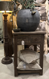 Sidetable Jonah met 2 Lades en Onderblad "Driftwood"