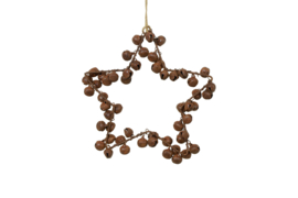 Hanger Ster Belletjes Roest