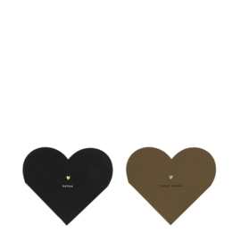 Notitieboekje  Bruin  'Hart' -Bastion Collections-