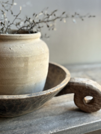 Oude Houten Schaal met Handvat