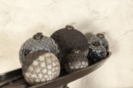 Kerstbal Vintage Brown 8 cm -PTMD-