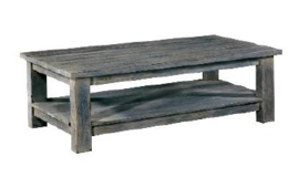 Salontafel met onderblad 120x60 cm ''Driftwood''