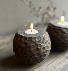 Wachshalter aus Holz Buru dot | Island Collection