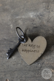 Sleutel met tekst | The key to happiness