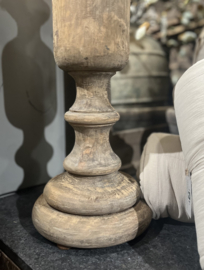 Unieke Houten Balusterlamp