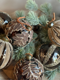 Kerstornament Bruin Blad -PTMD-