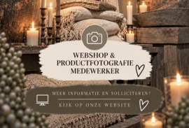 Vacature -Webshop & Productfotografie- (fulltime en/of parttime)