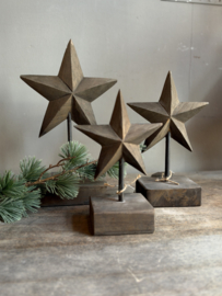 Houten Ster op Voet Medium