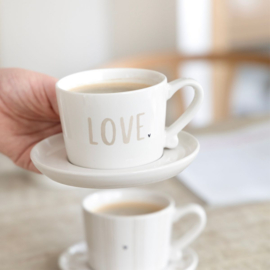 Small mug with handle natural Love -Bastion Collections-