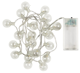 Wire string lights w/20 bulbs f/indoor w/timer 6/18 soft chain