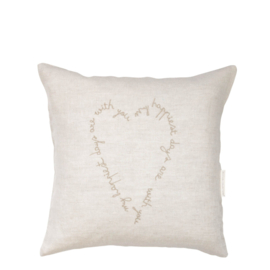 Kussen Naturel Hart 50x50 cm -Bastion Collections-