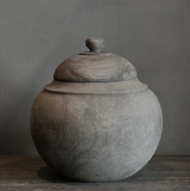 Houten Pot met deksel Abdur Large