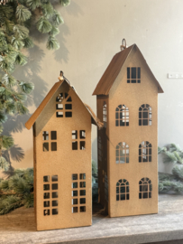 Metalen Huis Roest Bruin Large