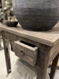 Sidetable Jonah met 2 Lades en Onderblad "Driftwood"
