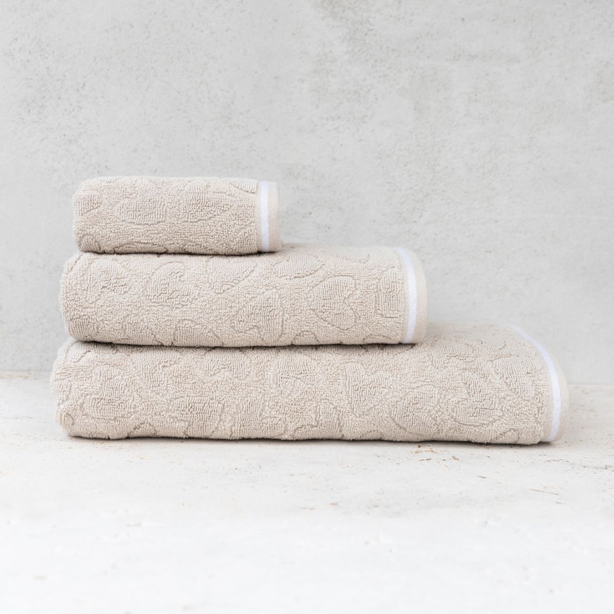 Badetuch 50x100 cm Natur -Bastion Collections-