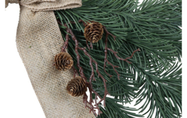 Hanger Zijde Groen Kerst met Strik