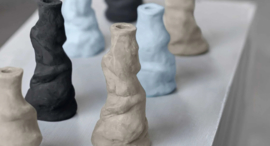 Kerzenleuchter aus Steinharz 12,5cm -Mette Ditmer-