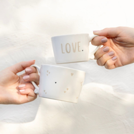 Small mug with handle natural Love -Bastion Collections-