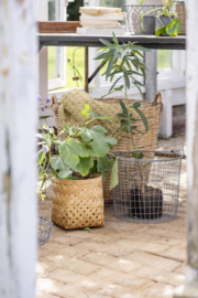 Basket set of 2 tall w/handle