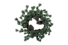 Kerstkrans Zijde Pinus met dennenappels