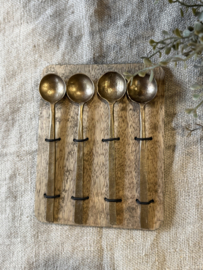Löffelset Altmessing Large (Set von 4) -Aura Peeperkorn-