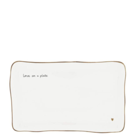 Sushi Bord met Tekst Love on a plate -Bastion Collections-