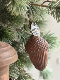 Weihnachtsornament Eichel Rostbraun
