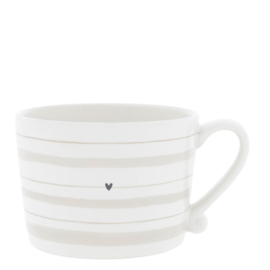 Becher mit Ohr ''Streifen und Herz'' -Bastion Collections-