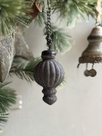 Weihnachtsornament Antrazit Samt