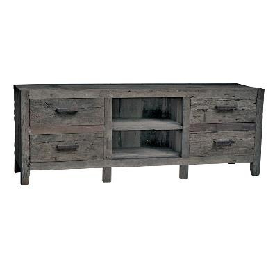 TV-meubel 4-lades en 2 onderschappen ''Driftwood''