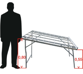 Schuintafel 150 x 120 cm   (A1015)