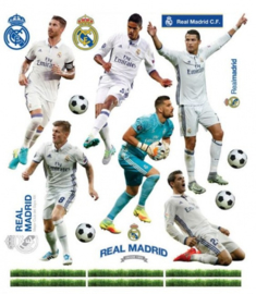 Real Madrid CF muursticker 11 spelers 2 stickervellen