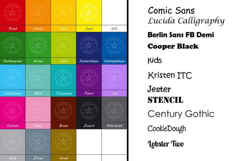 Raamsticker met naam en tipi tent (lettertype: Lettertype Raamsticker met naam en tipi tent (lettertype: Lettertype