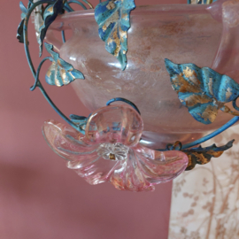 Florentijnse kroonluchter glazen bloemen