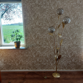 Vloerlamp Capiz schelp bloemen