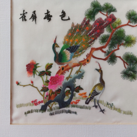 Chinees borduurwerk pauw