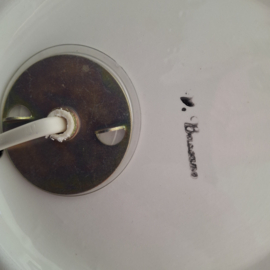 Vintage XL schelpenlamp roze