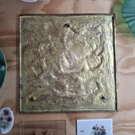 Wandplaat messing roos