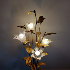 Lamp bloemen goudkleurig