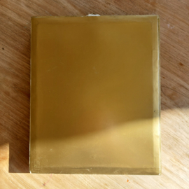 Schilderijtje gouden droogbloemen
