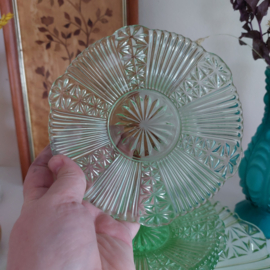 Gebakstel groen glas