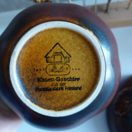 Appel pot keramiek bruin