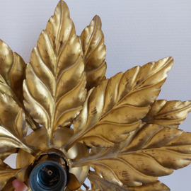 Plafond- of wandlamp bloem goud