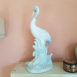 Beeldje kraanvogel pasteltinten