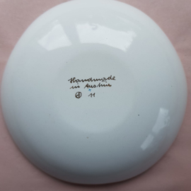 Emaille bordje handbeschilderd