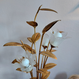 Lamp bloemen goudkleurig