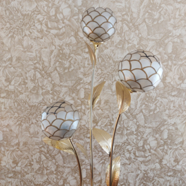 Vloerlamp Capiz schelp bloemen