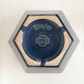 Zeshoekige bloempot donkerblauw